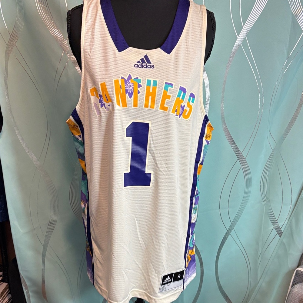 Adidas Panthers White and Purple Jersey NWOT